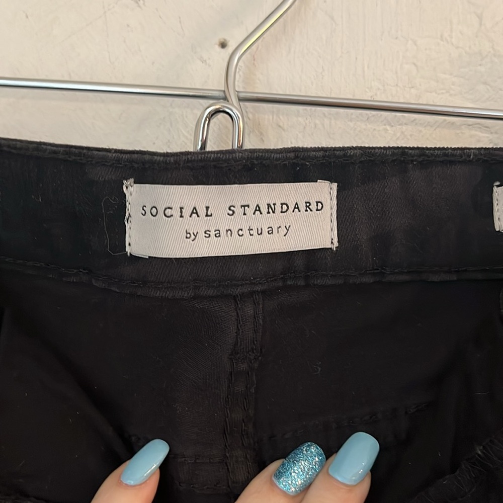 Social Standard by Sanctuary Ankle Skinny Camo Jeans, Size 14, Black/Gray - Picture 10 of 13